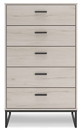 Signature Design by Ashley Socalle 5-Drawer Chest, Natural Beige