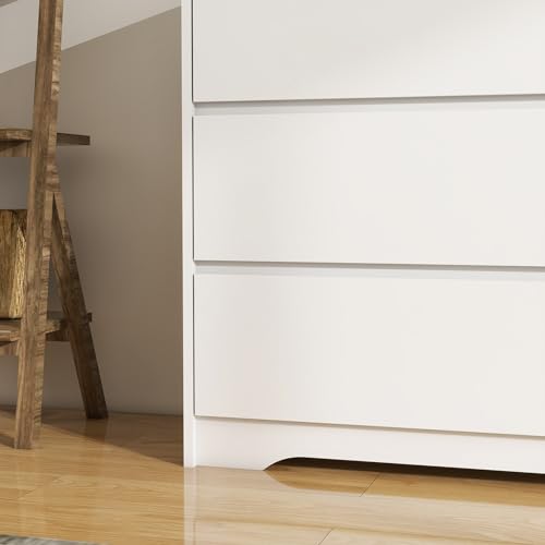 MANATEE TALES 6-Drawer Double Dresser for Living Room, Bedroom, Home Office (White)