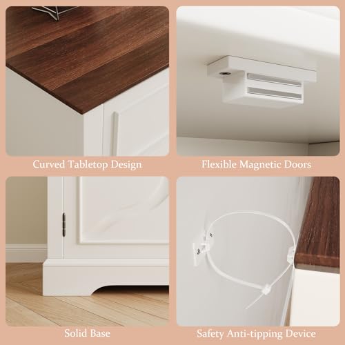 Farmhouse Sideboard Buffet Cabinet with Storage for Dining and Living Room