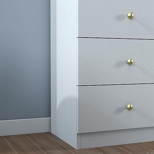 Modern Vertical Dresser for Bedroom, Living Room, Office, Hallway, Entryway (White)