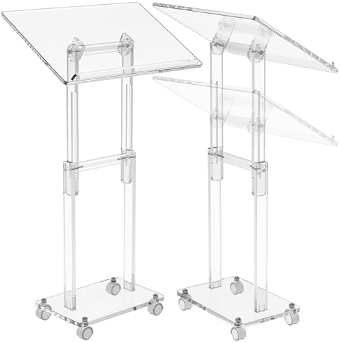 Premium Acrylic Portable Adjustable Lectern