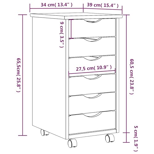 Simplified Titles:

1. 6-Drawer Wooden Rolling Cabinet
2. 6-Drawer Wood Chest Dresser
3. Office Cabinet with Drawers
4. Mobile Chest of Drawers
5. White Solid Wood Pine Chest
