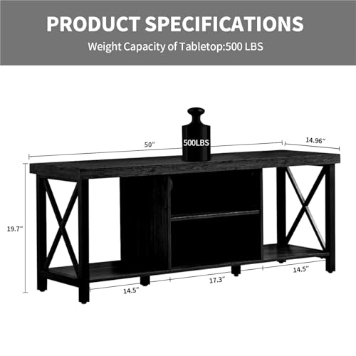 TV Stand for up to 55 TV, TV Console with Open Storage