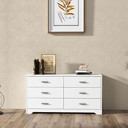 Modern 6-Drawer Dresser for Bedroom, Living Room, Hallway, Nursery