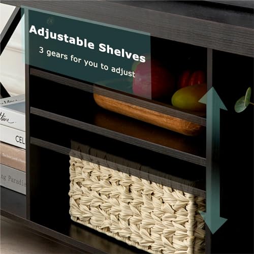 TV Stand for up to 55 TV, TV Console with Open Storage