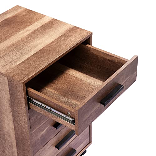 Naomi Home 5 Drawer Dresser - Walnut