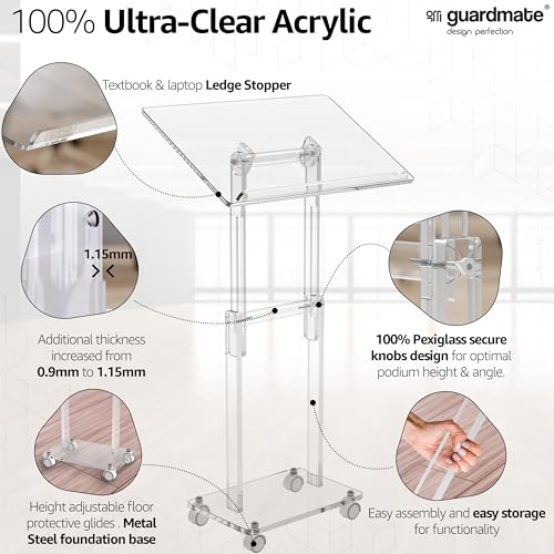 Premium Acrylic Portable Adjustable Lectern